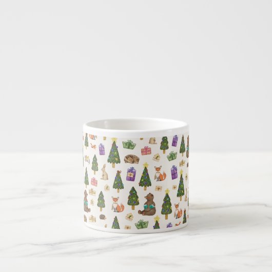 Kerstforrest Espresso Kop (Voorkant)