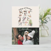 Kerstfoto 12 Kerstmis met Kerstmis met kerstcadeau Kaart (Staand voorkant)