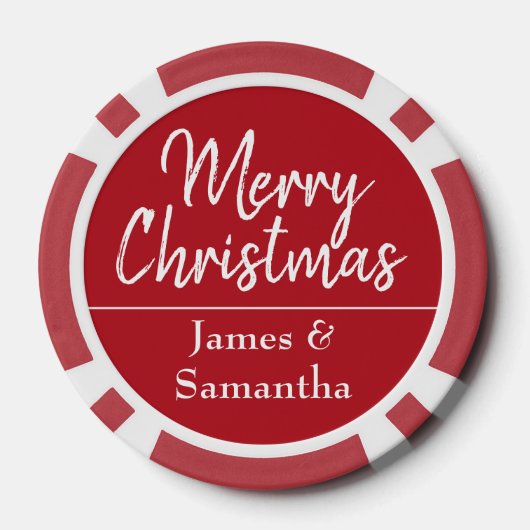 kerstfoto aangepast poker chips (Achterkant)