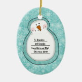 Kerstfoto Aangepaste foto Keramisch Ornament (Voorkant)