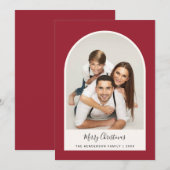 kerstfoto Afbeelding Lijst rood Feestdagenkaart (Voorkant / Achterkant)