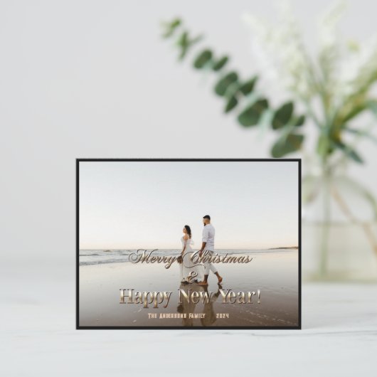 Kerstfoto Algemene vakantie Briefkaart (Staand voorkant)