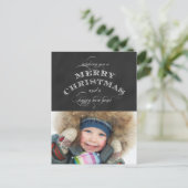 KERSTFOTO ANSICHTKAART | KRIJTBOEK FEESTDAGENKAART (Staand voorkant)