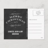 KERSTFOTO ANSICHTKAART | KRIJTBOEK FEESTDAGENKAART (Achterkant)