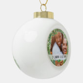 KERSTFOTO BAL - Eerste kerstfeest getrouwd of verl Keramische Bal Ornament (Links)