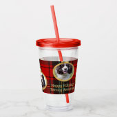 Kerstfoto Baubles Merry Blessing Hope Acryl Drinkbeker (Links)