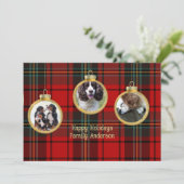 Kerstfoto Baubles Merry Blessing Hope Kaart (Staand voorkant)