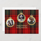 Kerstfoto Baubles Merry Blessing Hope Kaart (Voorkant / Achterkant)