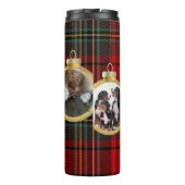 Kerstfoto Baubles Merry Blessing Hope Thermosbeker (Achterkant)