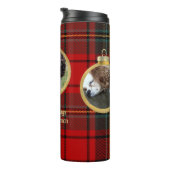 Kerstfoto Baubles Merry Blessing Hope Thermosbeker (Geroteerd rechts)