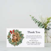 kerstfoto begrafenis bedankt kaartje (Staand voorkant)