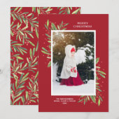 kerstfoto Berries Feestdagenkaart (Voorkant / Achterkant)