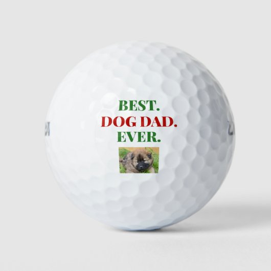 kerstfoto beste hond vader ooit golfballen (Voorkant)