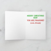 kerstfoto beste hond vader ooit kaart (Binnen)