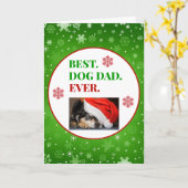 kerstfoto beste hond vader ooit kaart (Gele Bloem)