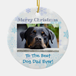 kerstfoto beste hond vader ooit keramisch ornament