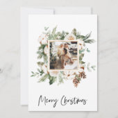 Kerstfoto & bloemenframe | Prettig Kerstfeest (Voorkant)