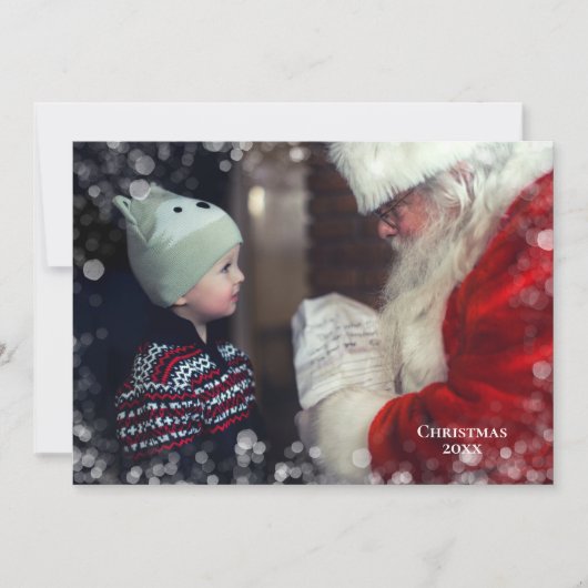 Kerstfoto Bokeh Overlay Kaart 2 Sided (Voorkant)