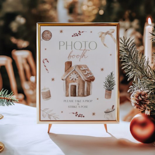 Kerstfoto Booth Tafelteken Poster