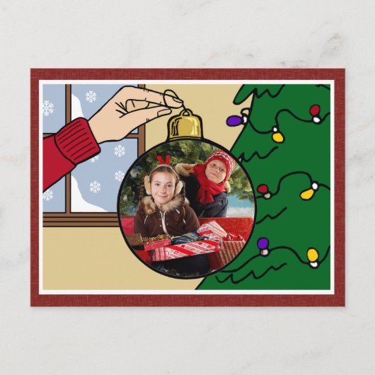 kerstfoto-Briefkaart Feestdagenkaart (Voorkant)