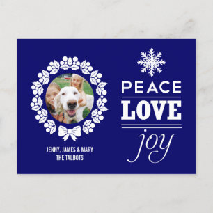 Kerstfoto Briefkaart - Vrede, Liefde en Blijdschap