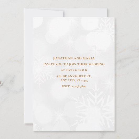 Kerstfoto bruiloft kaart (Achterkant)