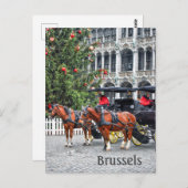 Kerstfoto Brussel België Briefkaart (Voorkant / Achterkant)