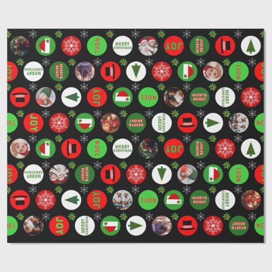 kerstfoto cadeaupapier (Vlak)