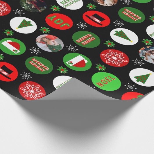 kerstfoto cadeaupapier (Hoek)