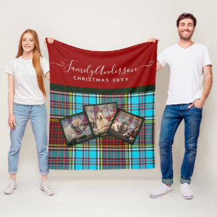 KERSTFOTO CADO - Anderson Tartan Collage Fleece Deken