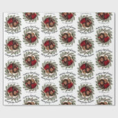 Kerstfoto - Calligrafie - Whimsical Branches Cadeaupapier (Vlak)