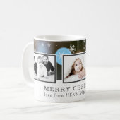 kerstfoto Collage Custom Family Holiday Koffiemok (Voorkant links)