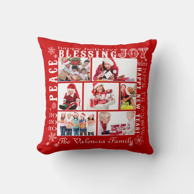 Kerstfoto, collage-Fully  Pillow Kussen (Voorkant)