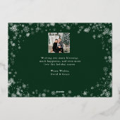 kerstfoto Collage Gold Folie Feestdagenkaart (Achterkant)