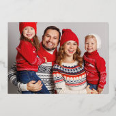 Kerstfoto Collage Gold Folie Vakantie Kaart (Achterkant)