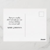 Kerstfoto Collage Gold Folie Vakantie Kaart (Achterkant)