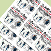 Kerstfoto Collage Holiday Red Newspaper Inpakpapier Vel