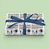 Kerstfoto Collage Holiday Red Newspaper Inpakpapier Vel