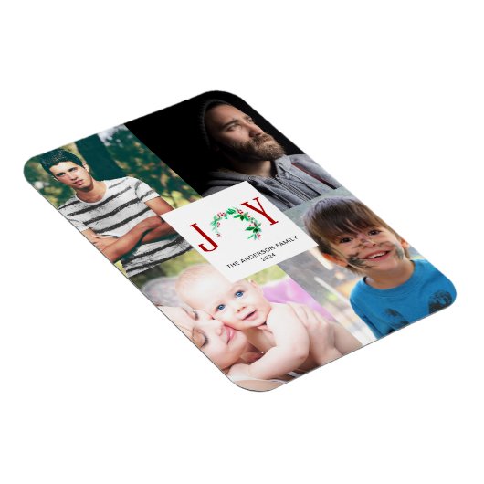 Kerstfoto Collage Joy Familie Afbeeldingen Magneet (Rechterzijde)