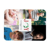 Kerstfoto Collage Joy Familie Afbeeldingen Magneet (Horizontaal)