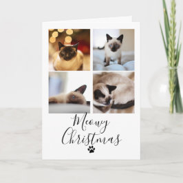 Kerstfoto-collage Kat Kerstkaart