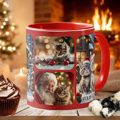 Kerstfoto Collage Merry Catmas Kerstmis Mok