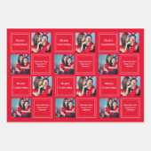 Kerstfoto Collage Persoonlijke Sjabloon Inpakpapier Vel (Voorkant)