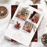 Kerstfoto Collage Rustic Plaid Roos Gold Folie Feestdagenkaart<br><div class="desc">Eenvoudig aanpassen van onze Merry Christmas familie Photo Collage Roos Gold Foil Holiday kaart door te klikken op de "Personaliseer" knop. Voeg favoriete foto's van uw dichtstbijzijnde en dierbaarste creëer toe aan een unieke kerstgroet die ook perfect is voor souvenirs</div>