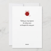 Kerstfoto Collage Tree Ornament Rood Feestdagenkaart (Achterkant)