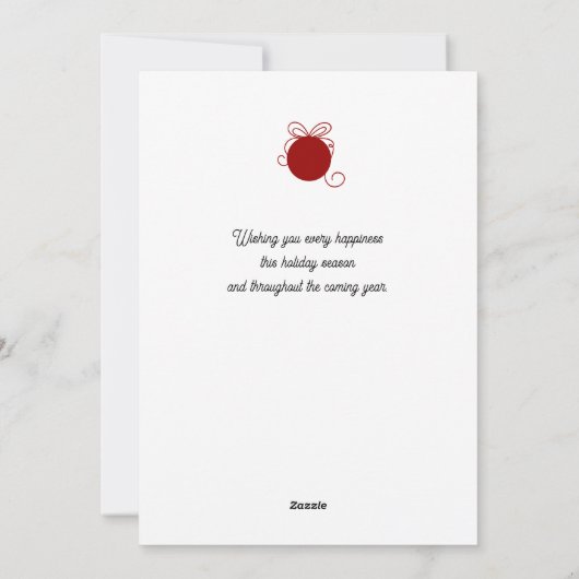 Kerstfoto Collage Tree Ornament Rood Feestdagenkaart (Achterkant)