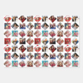 Kerstfoto Collage Vakantie Inpakpapier Vel (Voorkant 3)