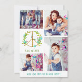 kerstfoto-collage | Vrede op aarde Feestdagenkaart (Voorkant)