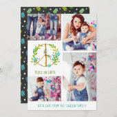 kerstfoto-collage | Vrede op aarde Feestdagenkaart (Voorkant / Achterkant)