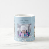 kerstfoto collage zijn Merry Snowflakes Blue Koffiemok (Center)